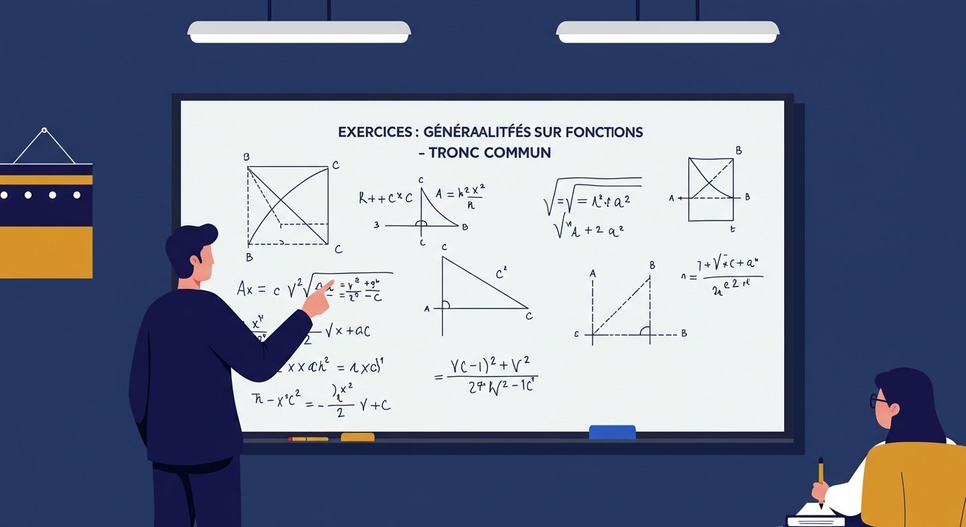 Exercices Généralités sur les fonctions - Tronc Commun Maths BIOF PDF