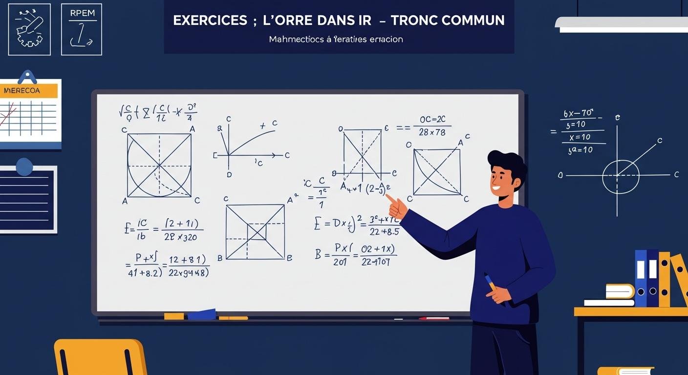 Exercices L'ordre dans IR - Tronc Commun Maths BIOF PDF