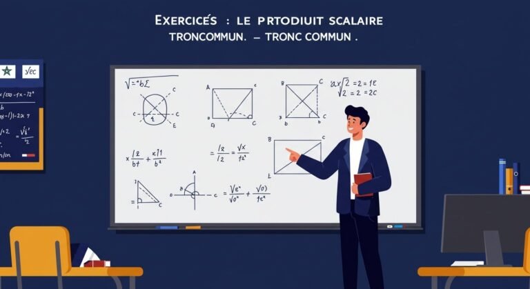 Exercices Le produit scalaire - Tronc Commun Maths BIOF PDF