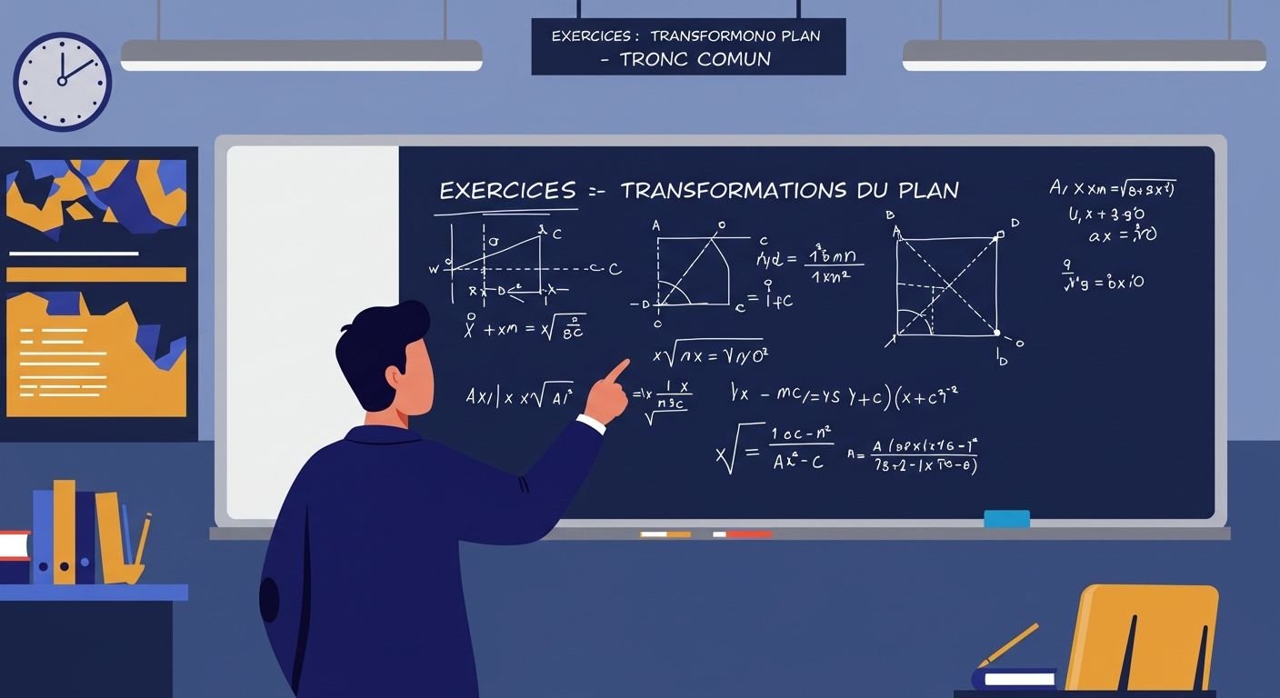 Exercices Transformations du plan - Tronc Commun Maths BIOF PDF