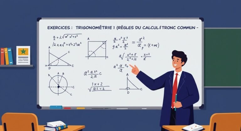 Exercices Trigonométrie 1 (Règles du calcul trigonométrique) - Tronc Commun Maths BIOF PDF