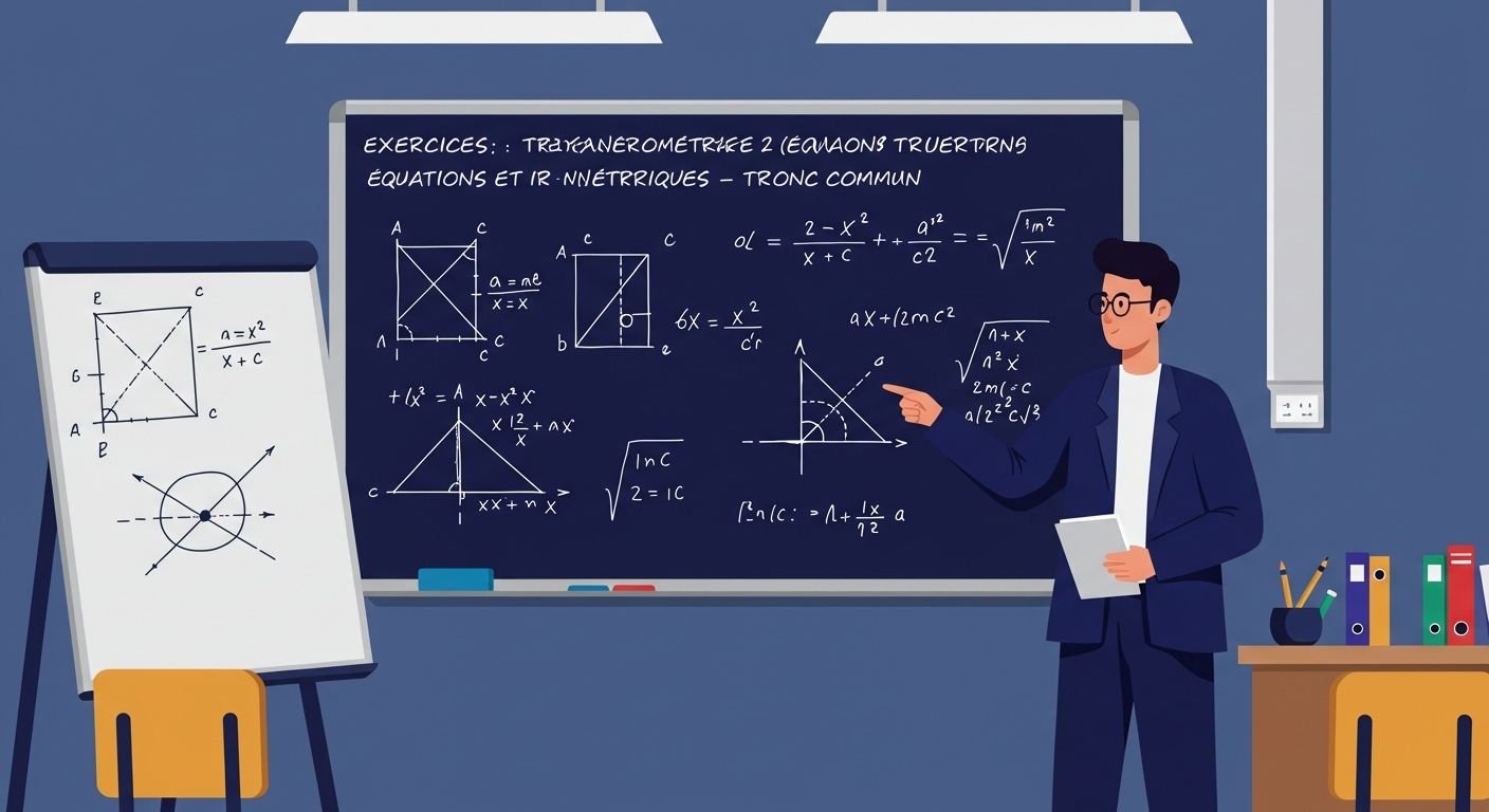 Exercices Trigonométrie 2 (Équations et inéquations trigonométriques) - Tronc Commun Maths BIOF PDF