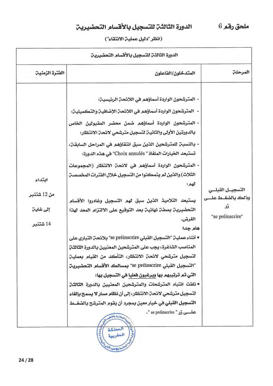 مذكرة التسجيل في الأقسام التحضيرية 2026 - الصفحة 18 مذكرة التسجيل في الأقسام التحضيرية 2026 - الصفحة 18