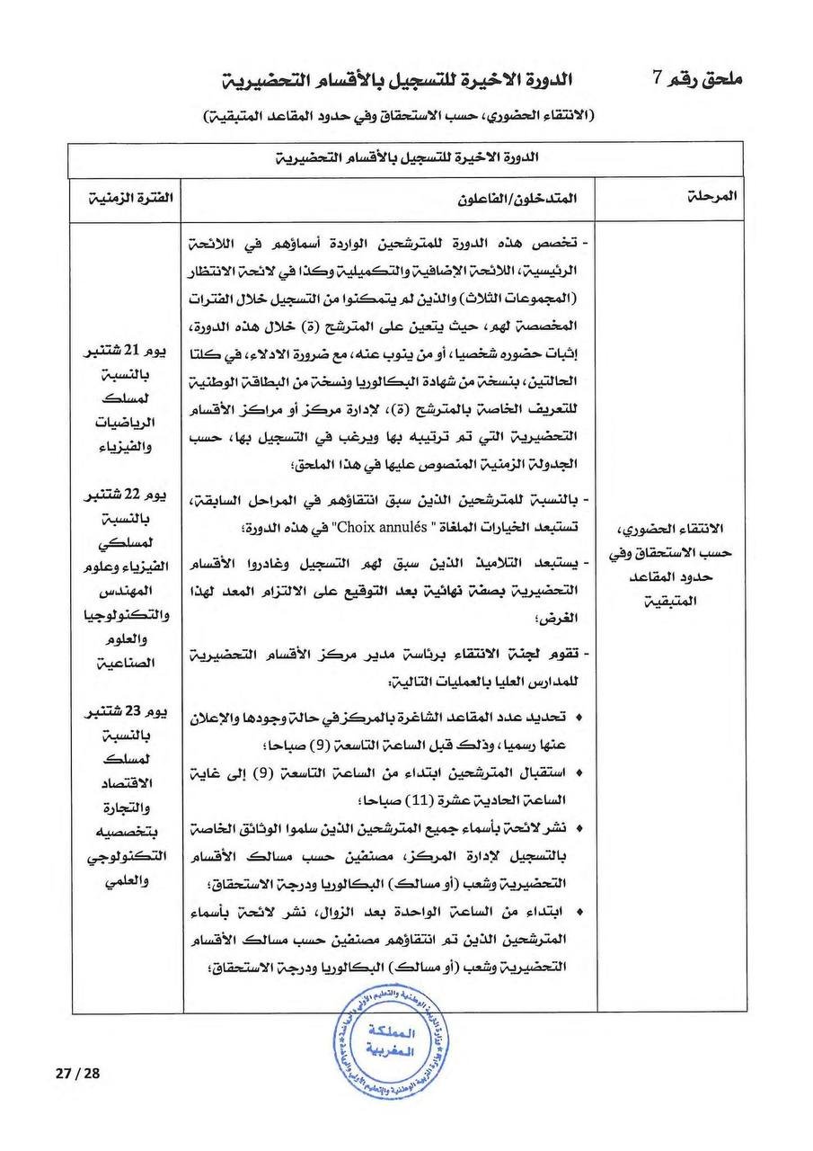 مذكرة التسجيل في الأقسام التحضيرية 2026 - الصفحة 21 مذكرة التسجيل في الأقسام التحضيرية 2026 - الصفحة 21