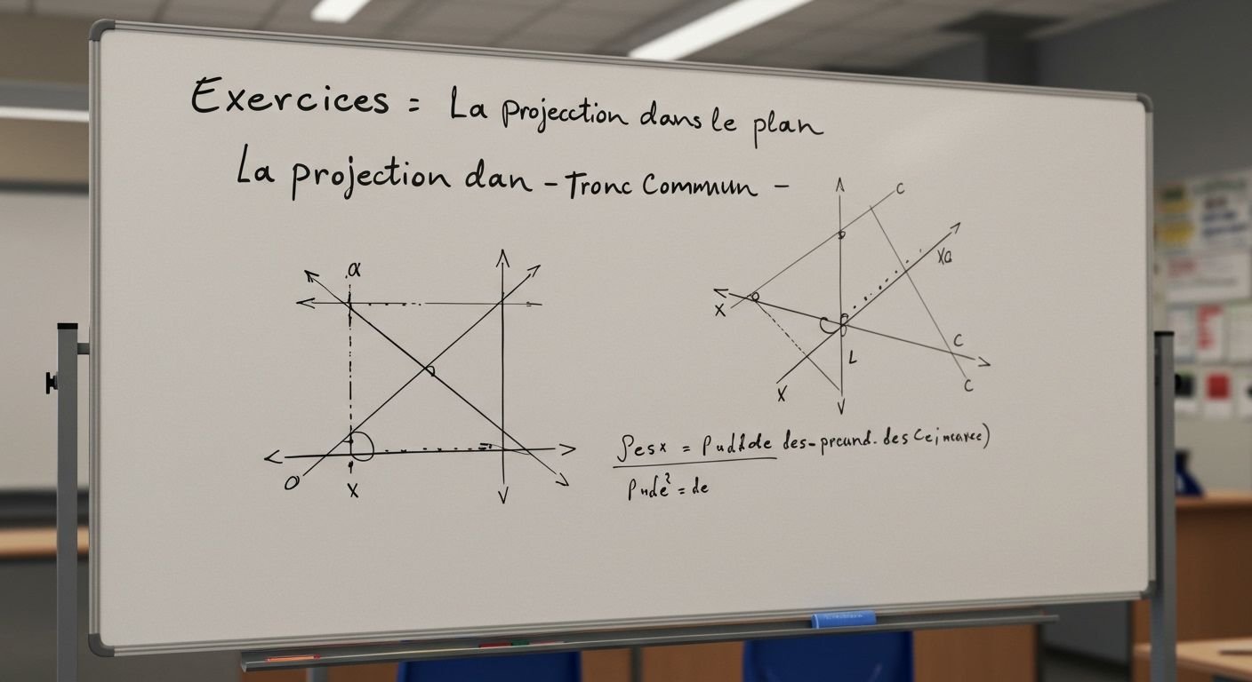 Exercices : La projection dans le plan - Tronc Commun PDF