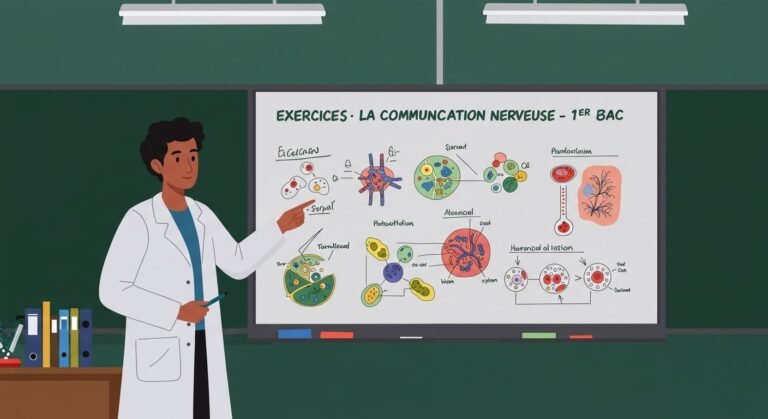Exercices La communication nerveuse - 1er Bac SVT BIOF PDF