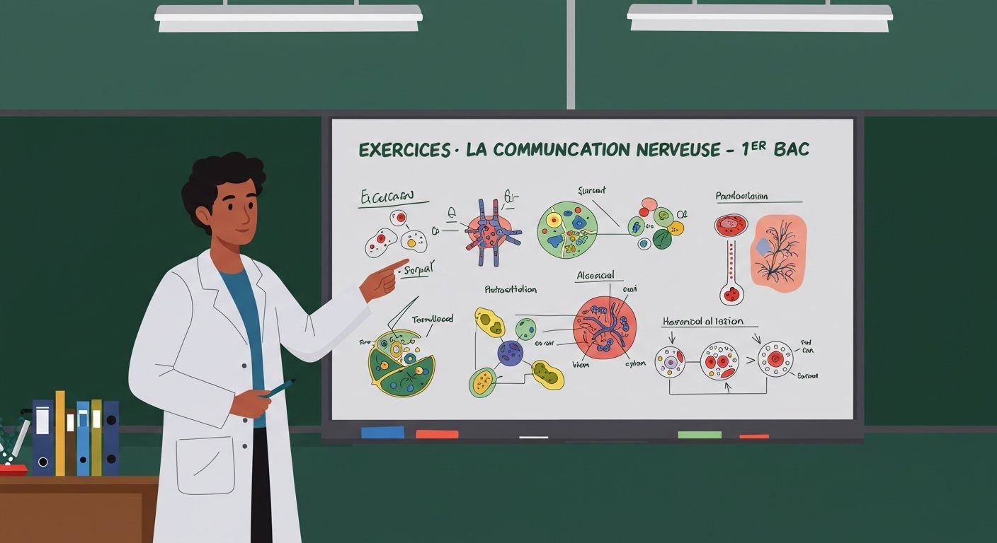Exercices La communication nerveuse - 1er Bac SVT BIOF PDF