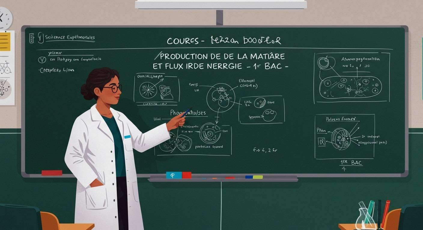 Cours Production de la matière organique et flux d'énergie - 1er Bac SVT BIOF PDF