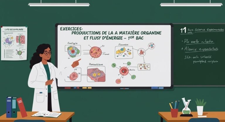 Exercices Production de la matière organique et flux d'énergie - 1er Bac SVT BIOF PDF
