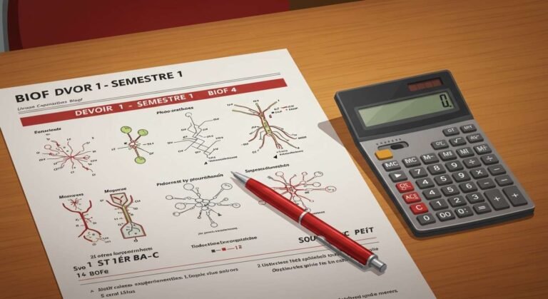 Devoir 1 Semestre 1 - 1er Bac SVT BIOF PDF