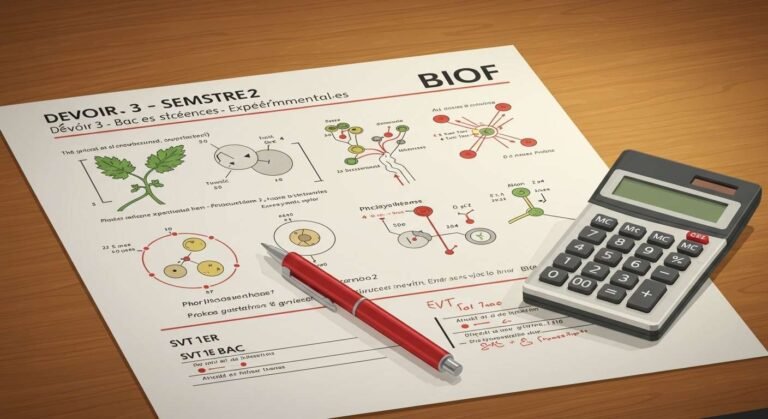 Devoir 3 Semestre 2 - 1er Bac SVT BIOF PDF