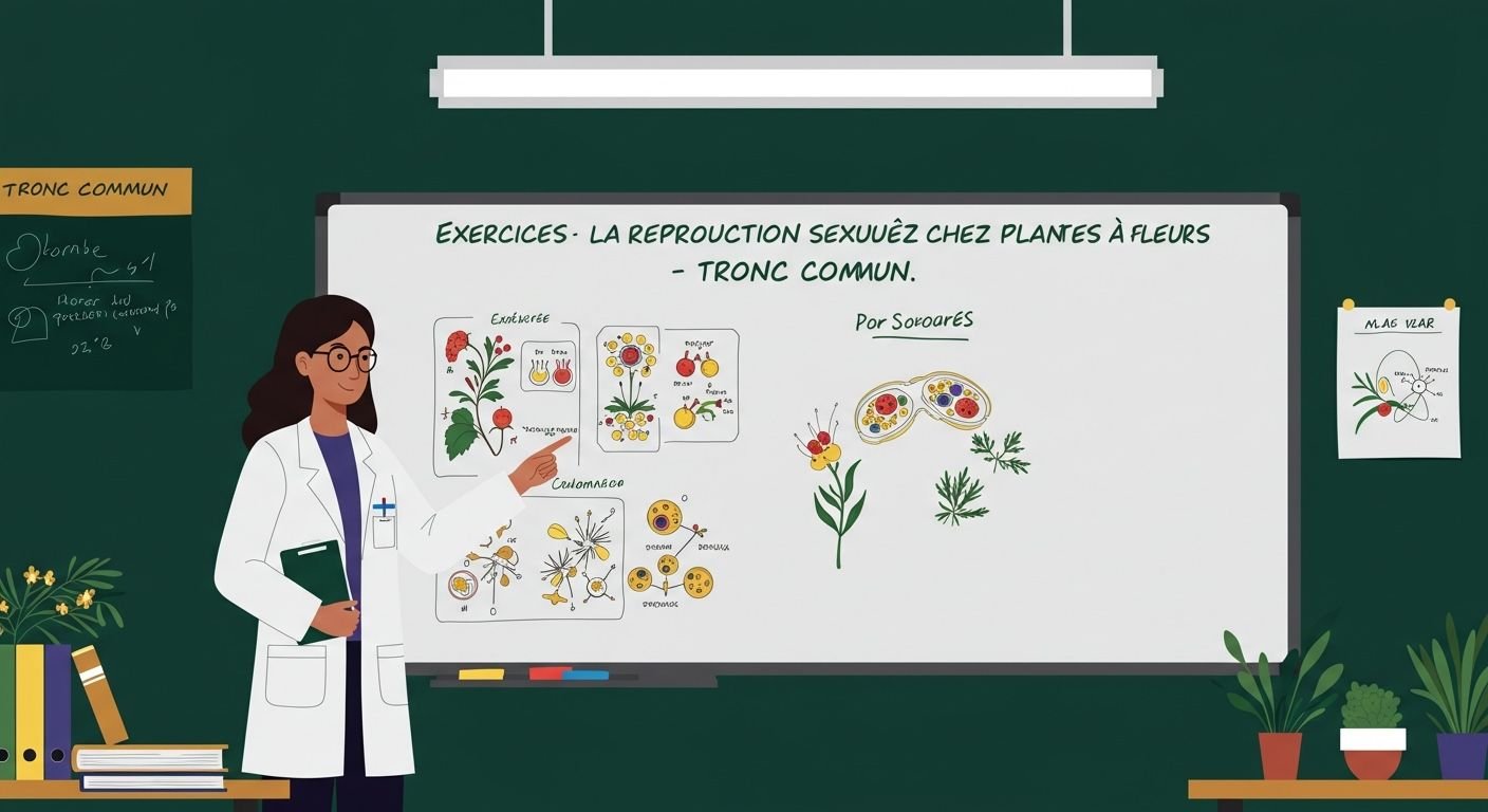 Exercices La reproduction sexuée chez les plantes à fleurs - Tronc Commun SVT BIOF PDF