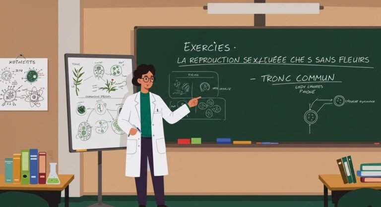 Exercices La reproduction sexuée chez les plantes sans fleurs - Tronc Commun SVT BIOF PDF
