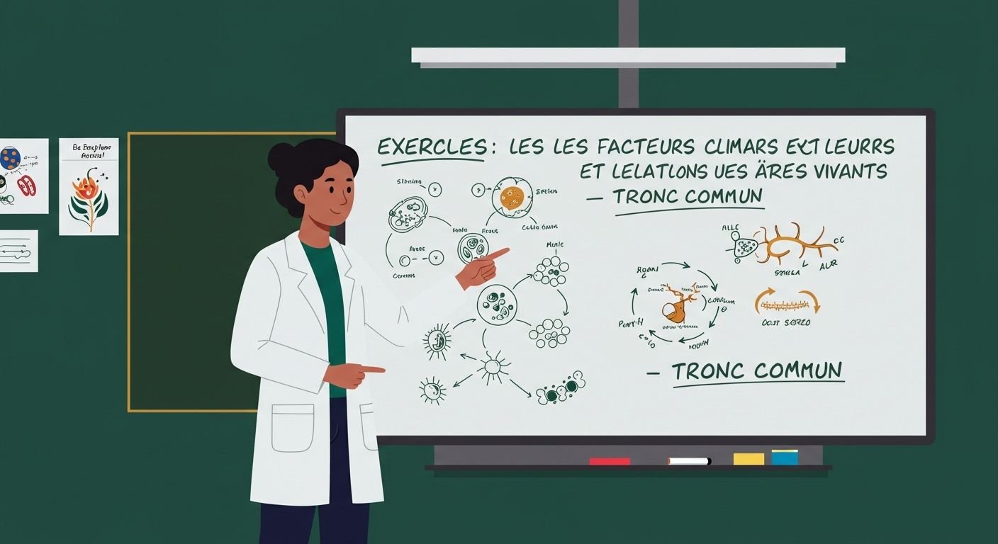 Exercices Les facteurs climatiques et leurs relations avec les êtres vivants - Tronc Commun SVT BIOF PDF