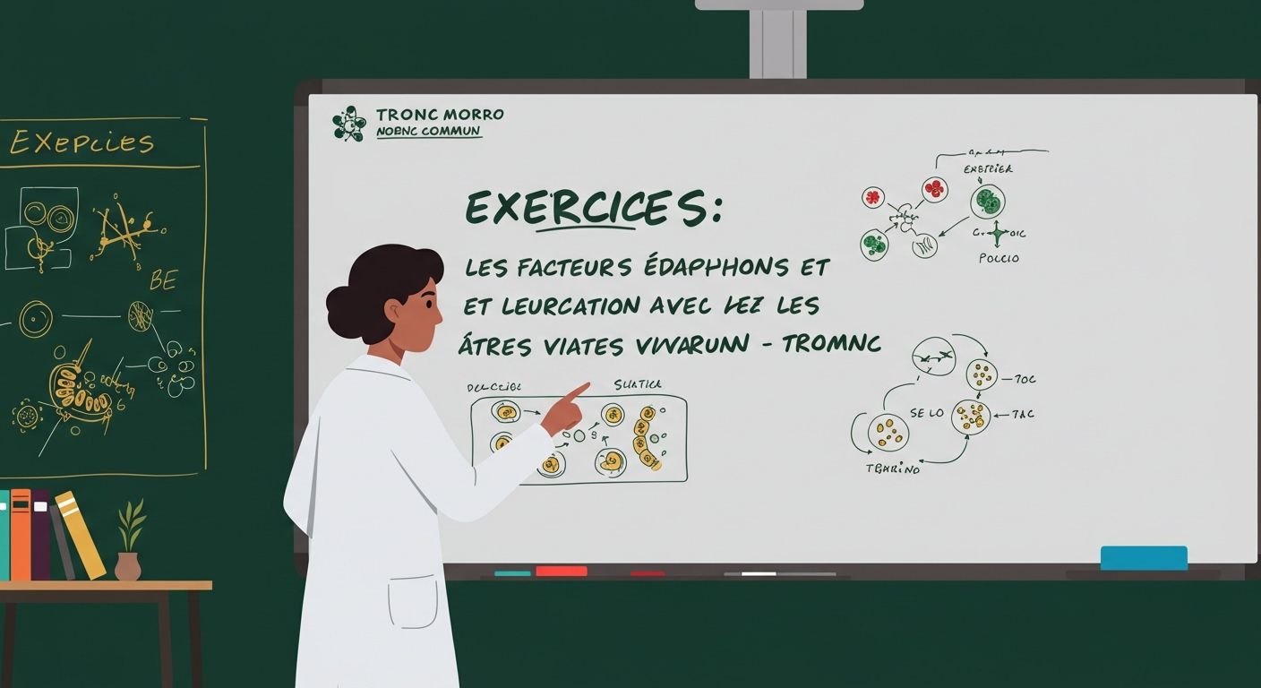 Exercices Les facteurs édaphiques et leurs relations avec les êtres vivants - Tronc Commun SVT BIOF PDF