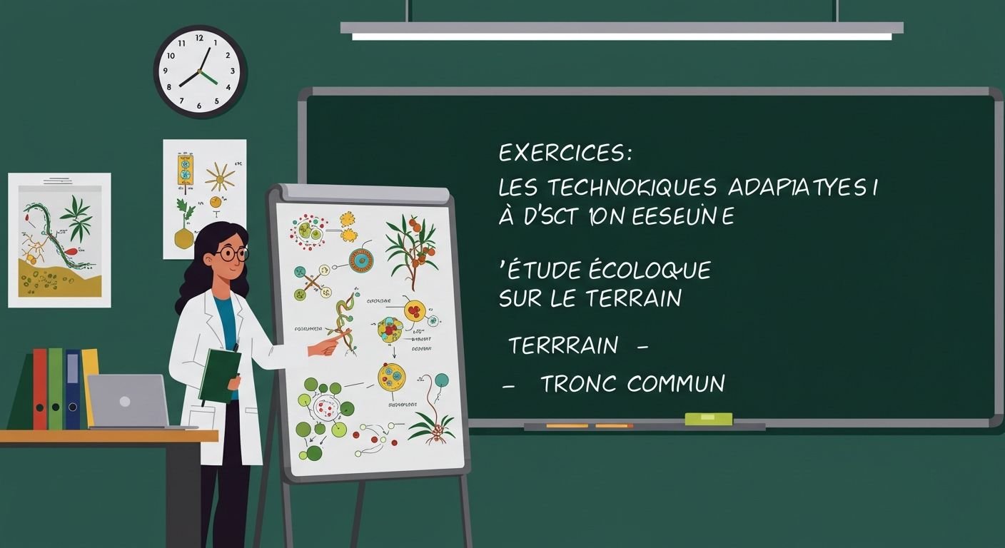 Exercices Les techniques adaptatives à l’étude écologique sur le terrain - Tronc Commun SVT BIOF PDF