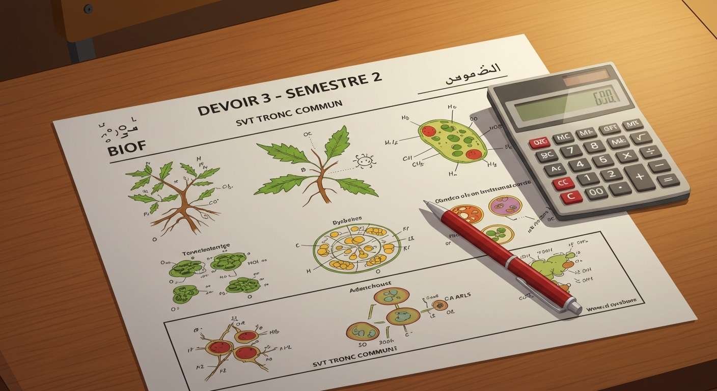 Devoir 3 Semestre 2 - Tronc Commun SVT PDF