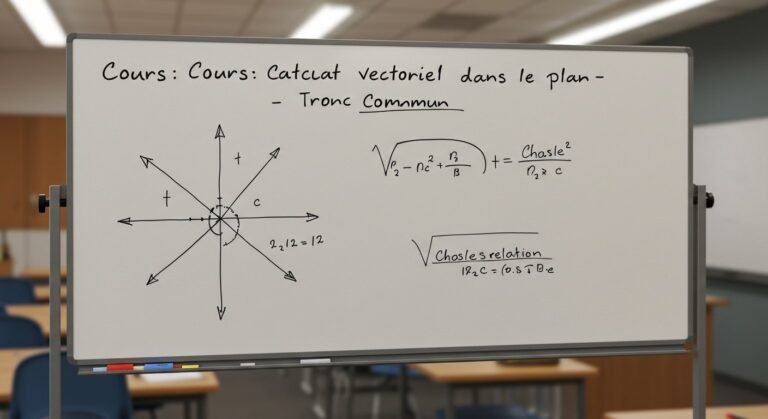 Cours : Calcul vectoriel dans le plan - Tronc Commun PDF