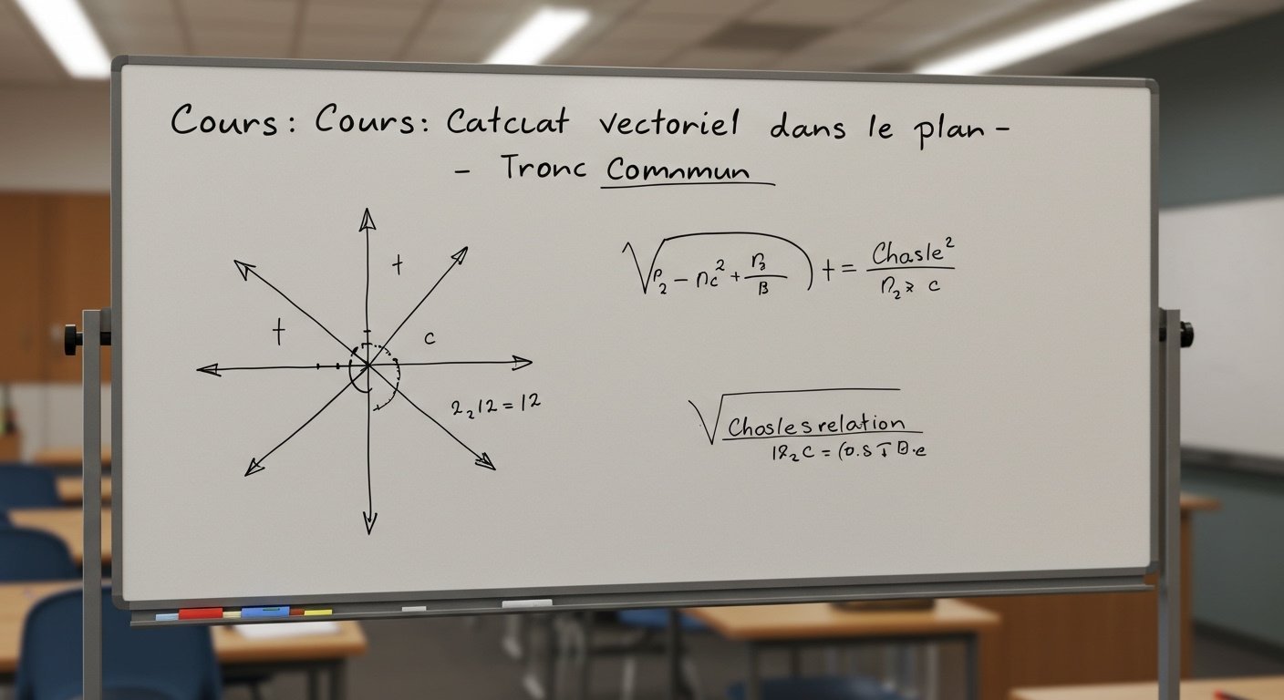 Cours : Calcul vectoriel dans le plan - Tronc Commun PDF