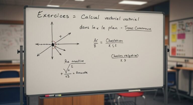 Exercices : Calcul vectoriel dans le plan - Tronc Commun PDF