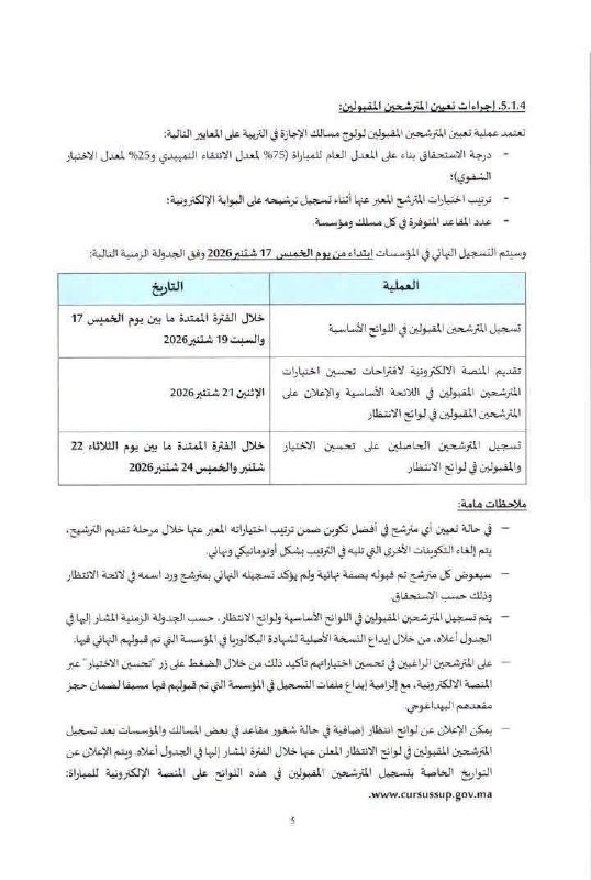 Circular page 5 - Licence en Éducation 2026-2027